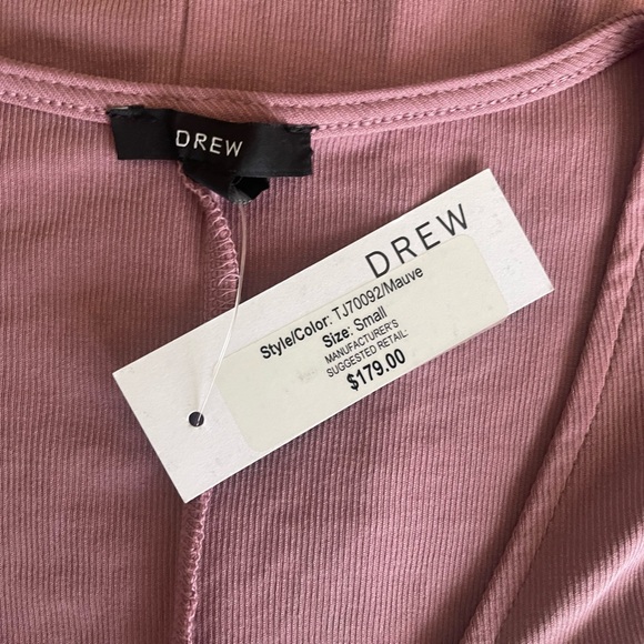 Drew Anthropology Wrap Dress Women Small Mauve Pink Soft Romantic Fairycore Boho - Picture 7 of 7